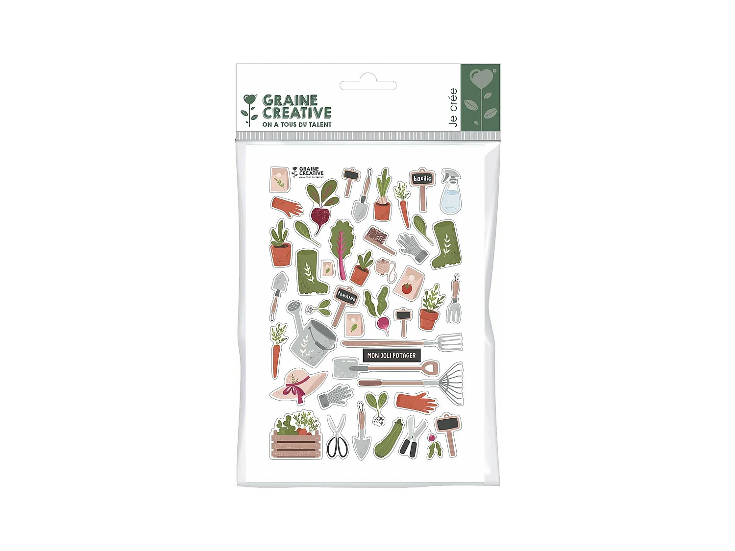 Cuaderno jardinería + pegatinas