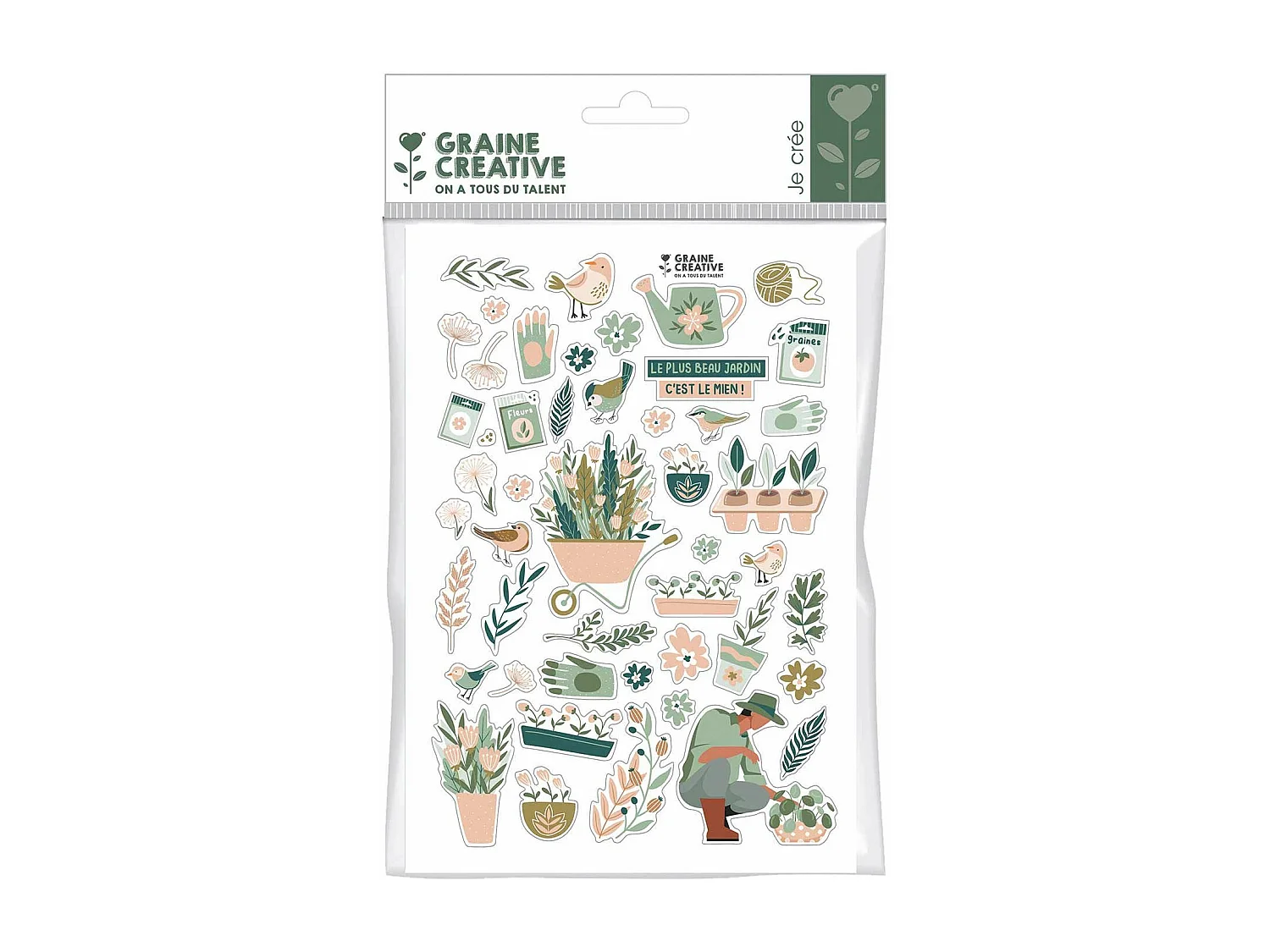 Cuaderno jardinería + pegatinas