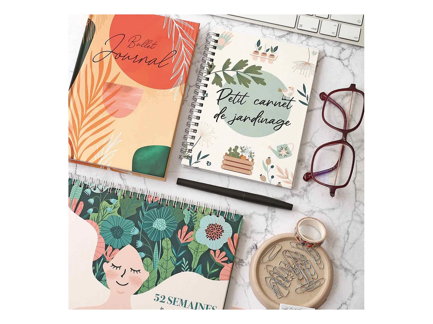 Cuaderno jardinería + pegatinas jardín