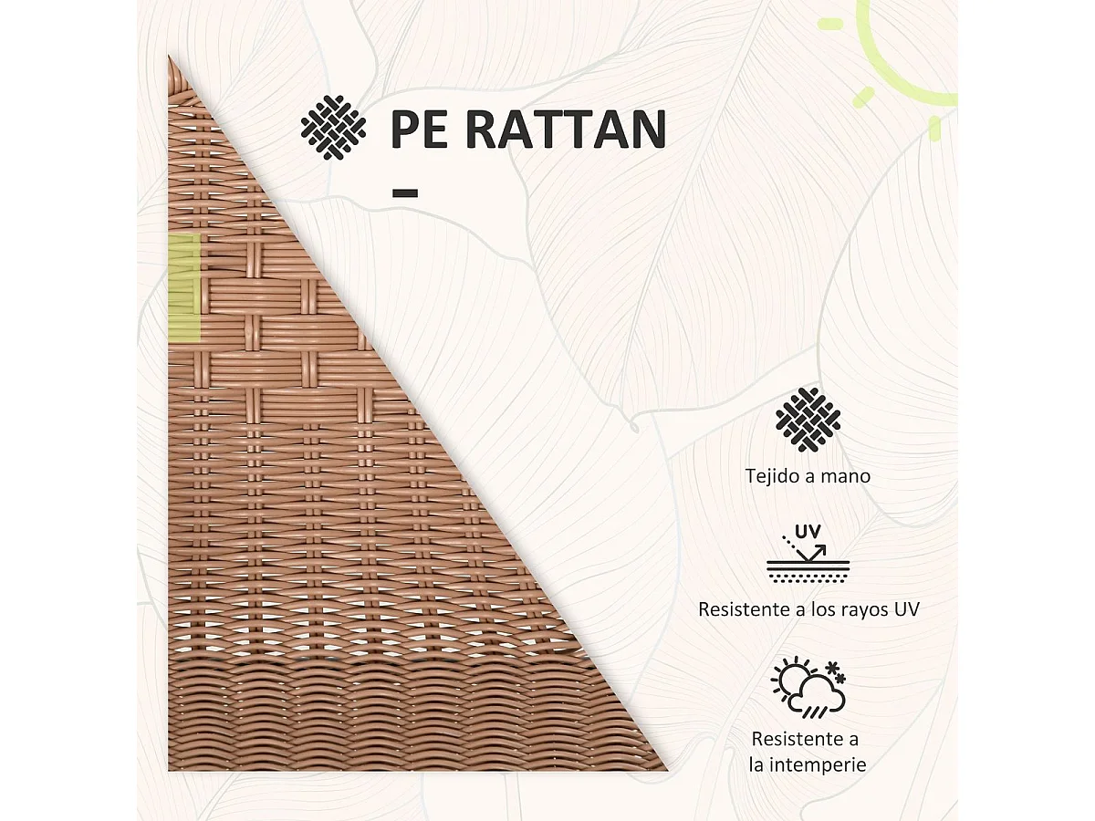 Conjunto de jardín Naranjo 2 sillas + mesa negro/natural