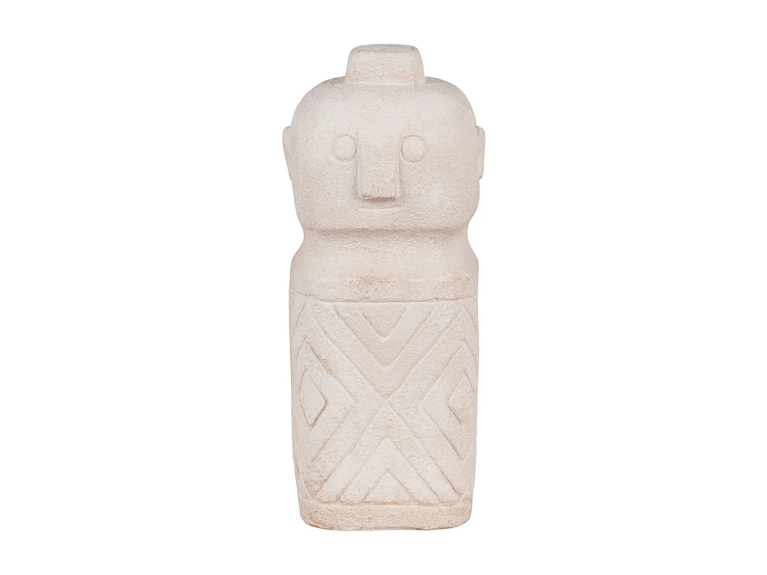 Decoración de cemento beige Estatuilla 6.5 x 6.5 x 15 cm