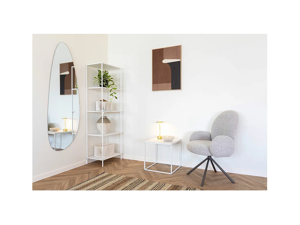 Lana eetkamerstoel Met draaivoet zandkleurig.