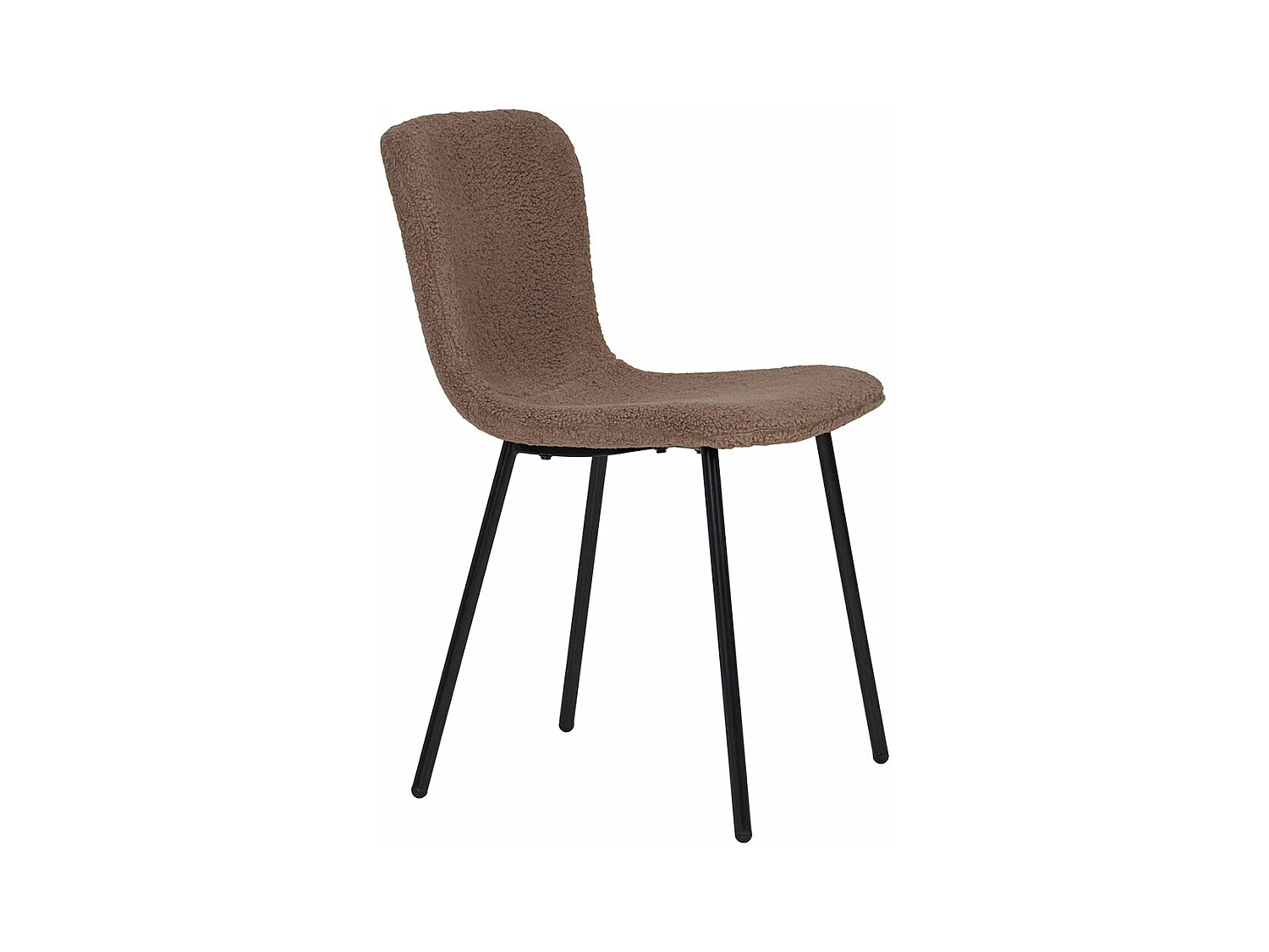 Halden eetkamerstoel Imiteerbare pels bruin.