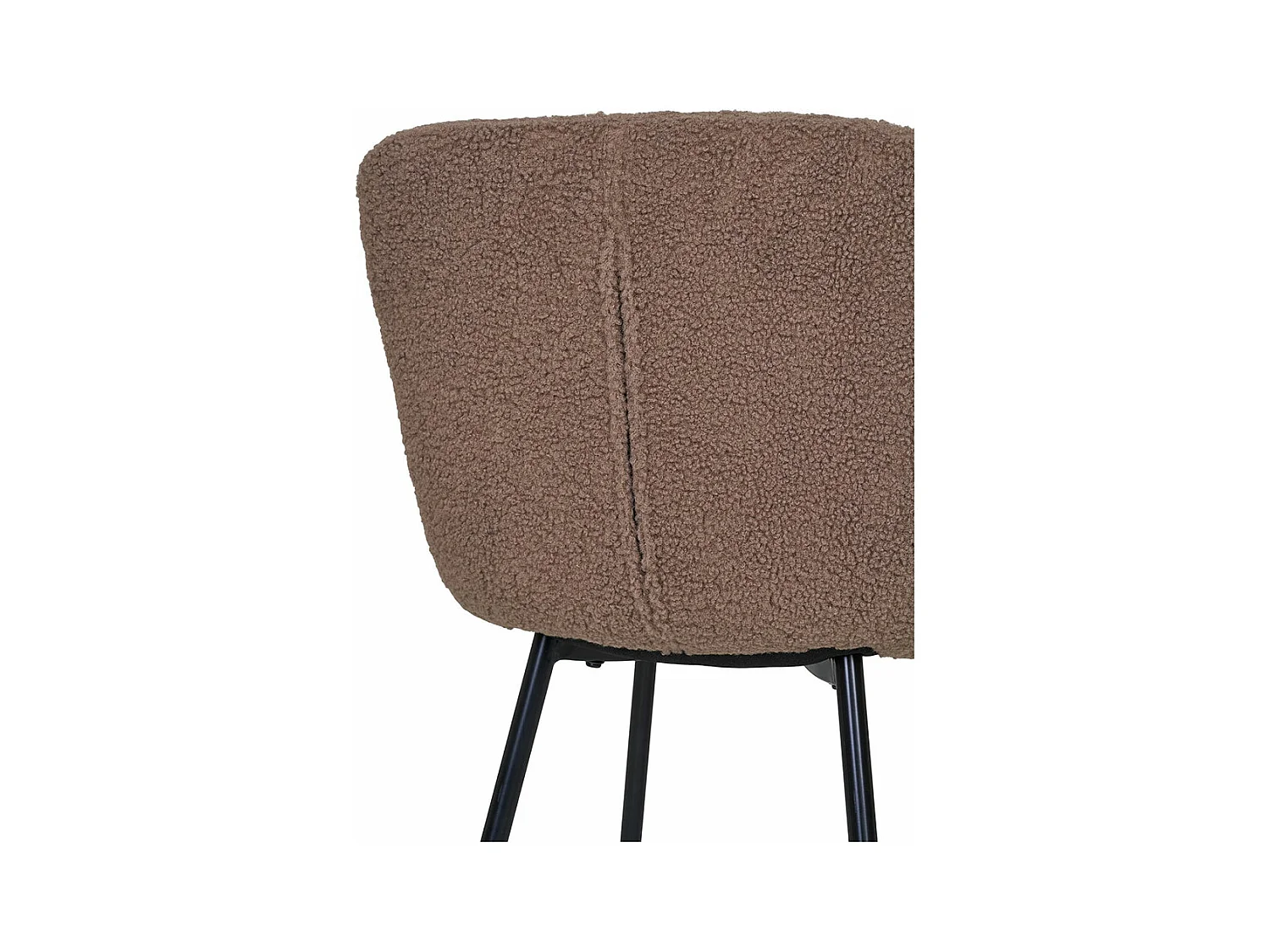 Halden eetkamerstoel Imiteerbare pels bruin.