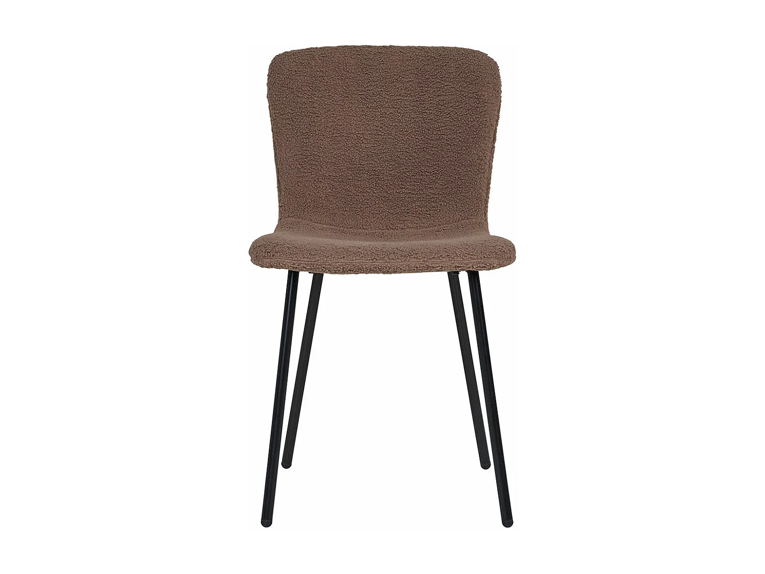 Halden eetkamerstoel Imiteerbare pels bruin.