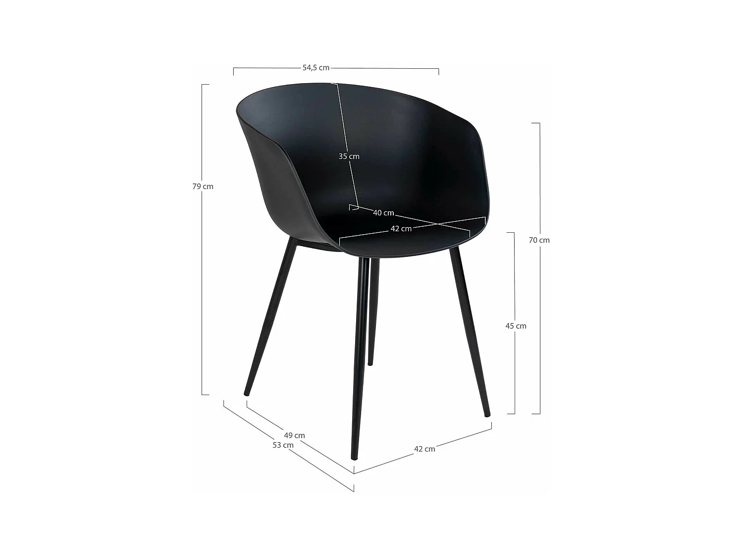 2 sillones de jardín negros RODA