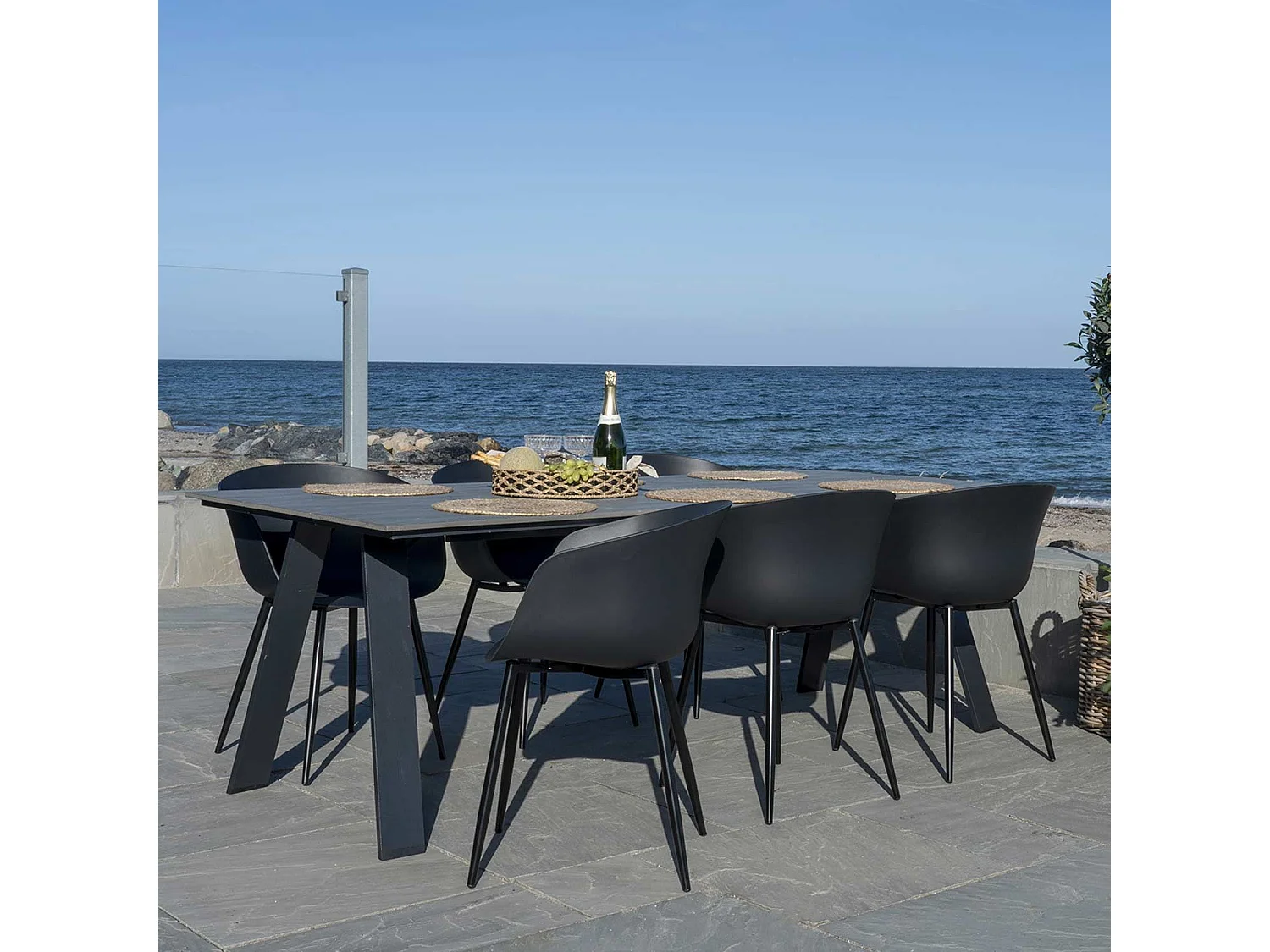 2 sillones de jardín negros RODA