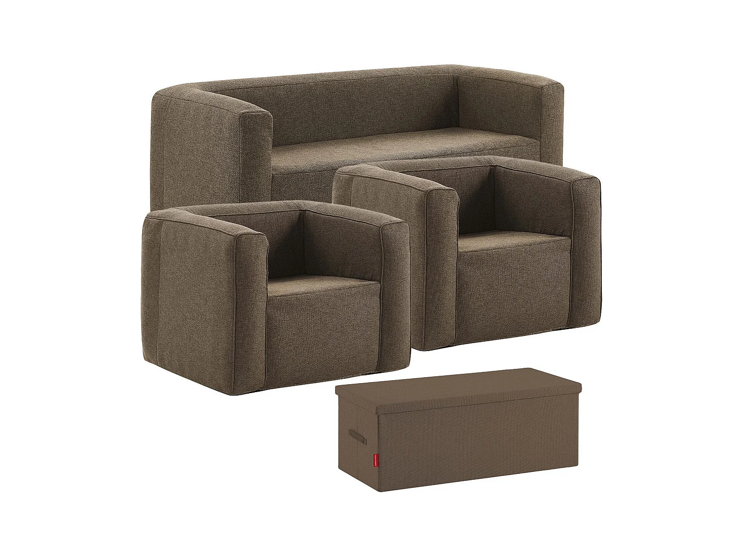 Opblaasbare lounge met 5 zitplaatsen - Terracotta - Binnen en buiten - Camel