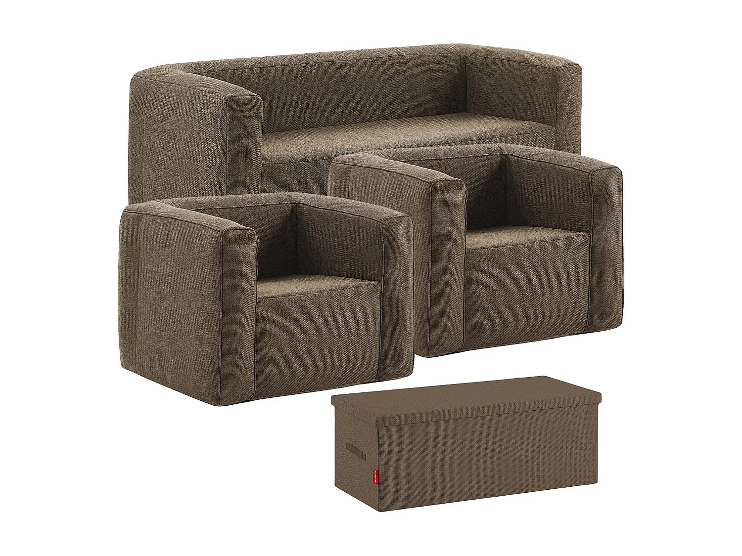 Aufblasbare Sitzgruppe für 5 Personen - Terracotta - Innen- und Außenbereich - Camel