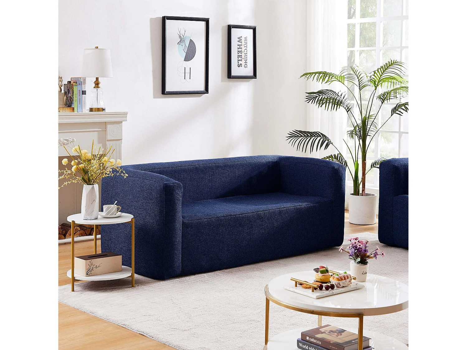 Aufblasbare Sitzgruppe für 5 Personen - Terracotta - Innen- und Außenbereich - Camel