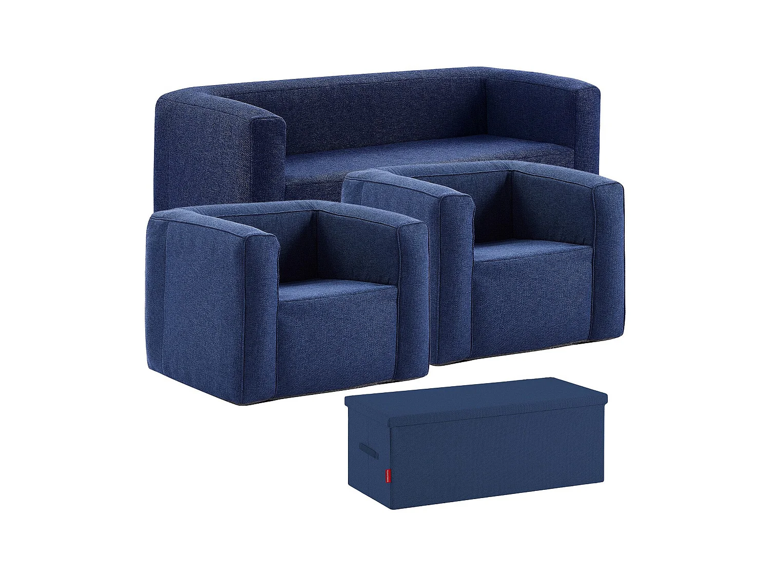 Salon gonflable 5 places - Terracotta - Intérieur et extérieur - Bleu