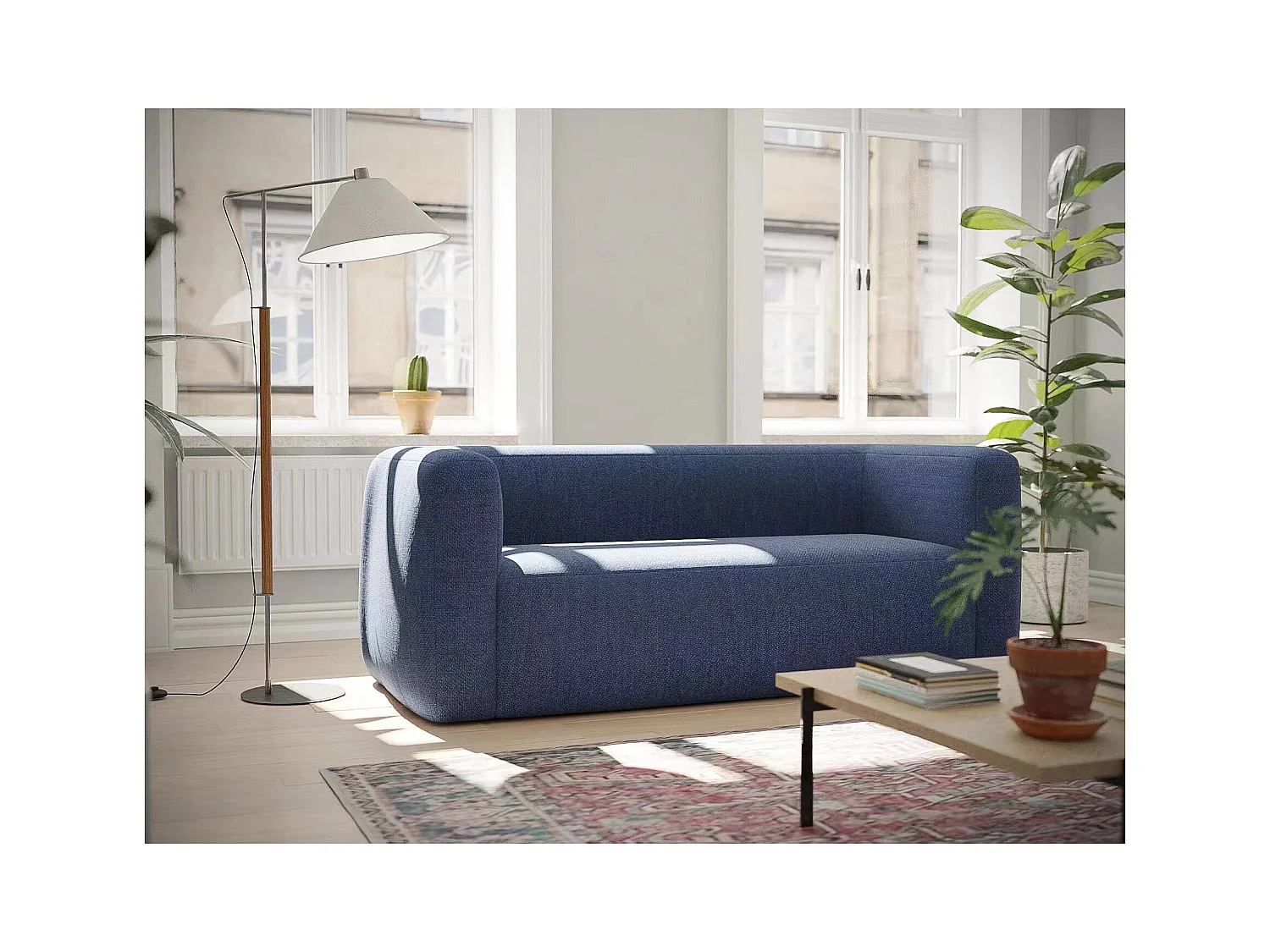 Salon gonflable 5 places - Terracotta - Intérieur et extérieur - Bleu