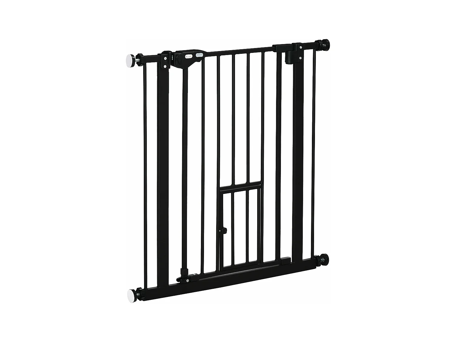 Barreira de Segurança para Cães PawHut com Porta Automática e Sistema de Bloqueio - Ideal para Escadas e Corredores