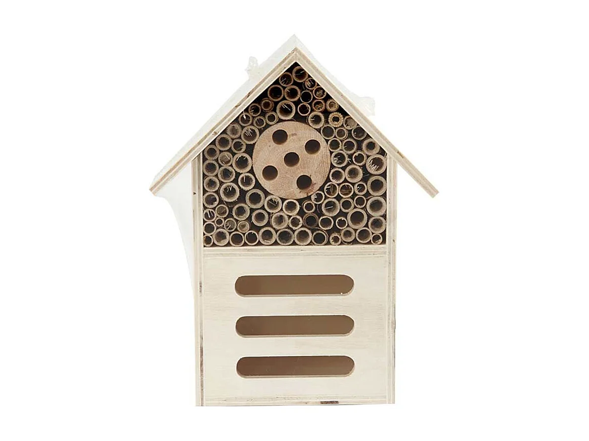 Insektenhaus aus Holz 18 x 9 x 14 cm
