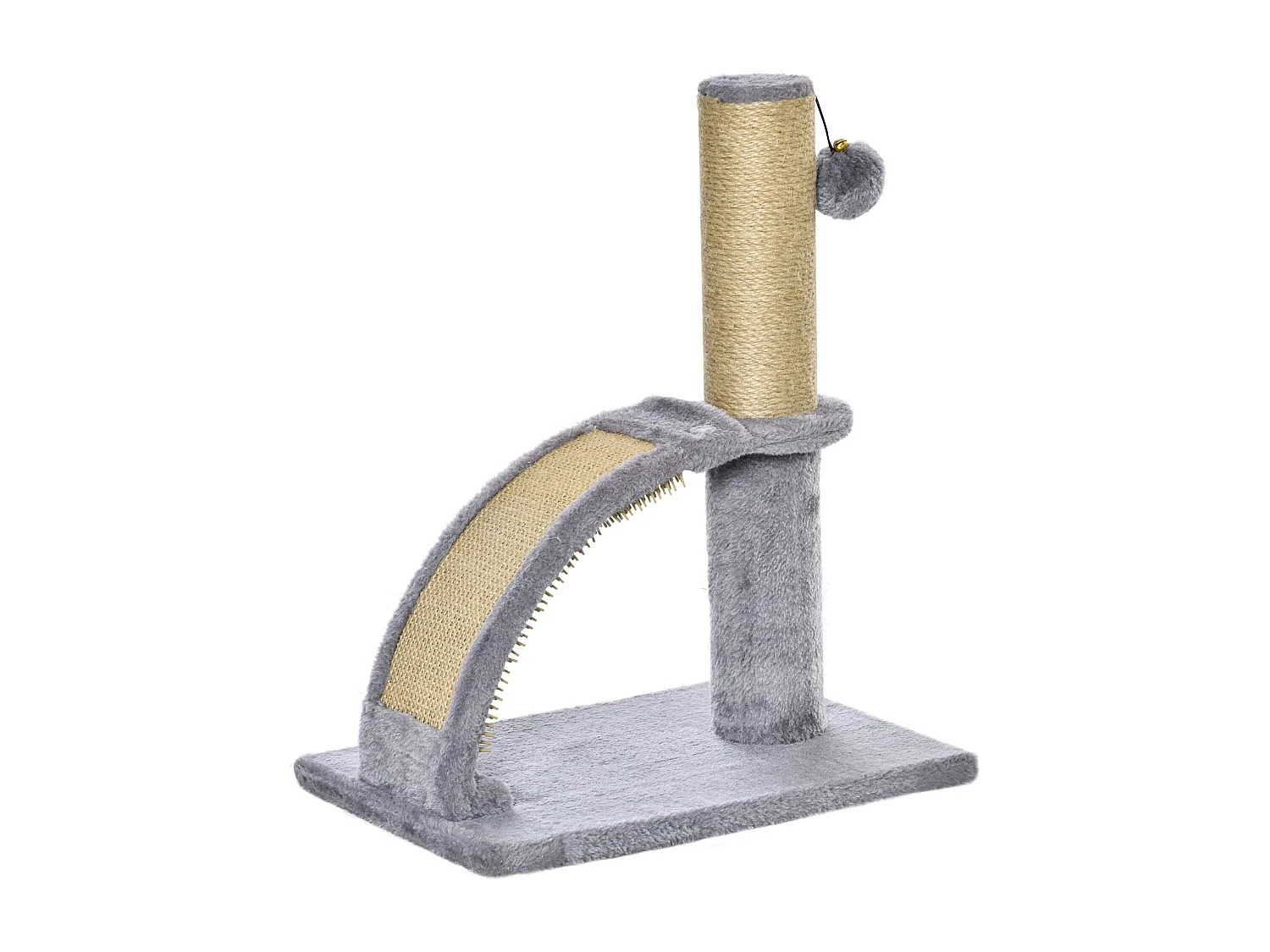 Arranhador Compacto PawHut para Gatos com Poste de Juta e Bola Suspensa