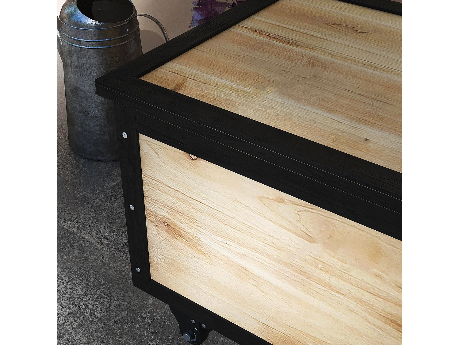 Baú de Armazenamento Outsunny 121L com Rodas - Ideal para Jardim e Varanda