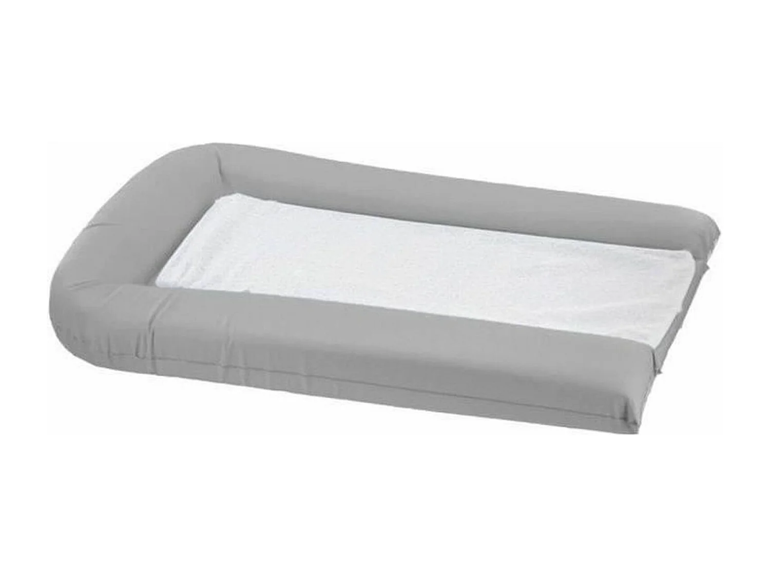 Matelas à langer gris perle avec éponges amovibles 42 x 70 cm