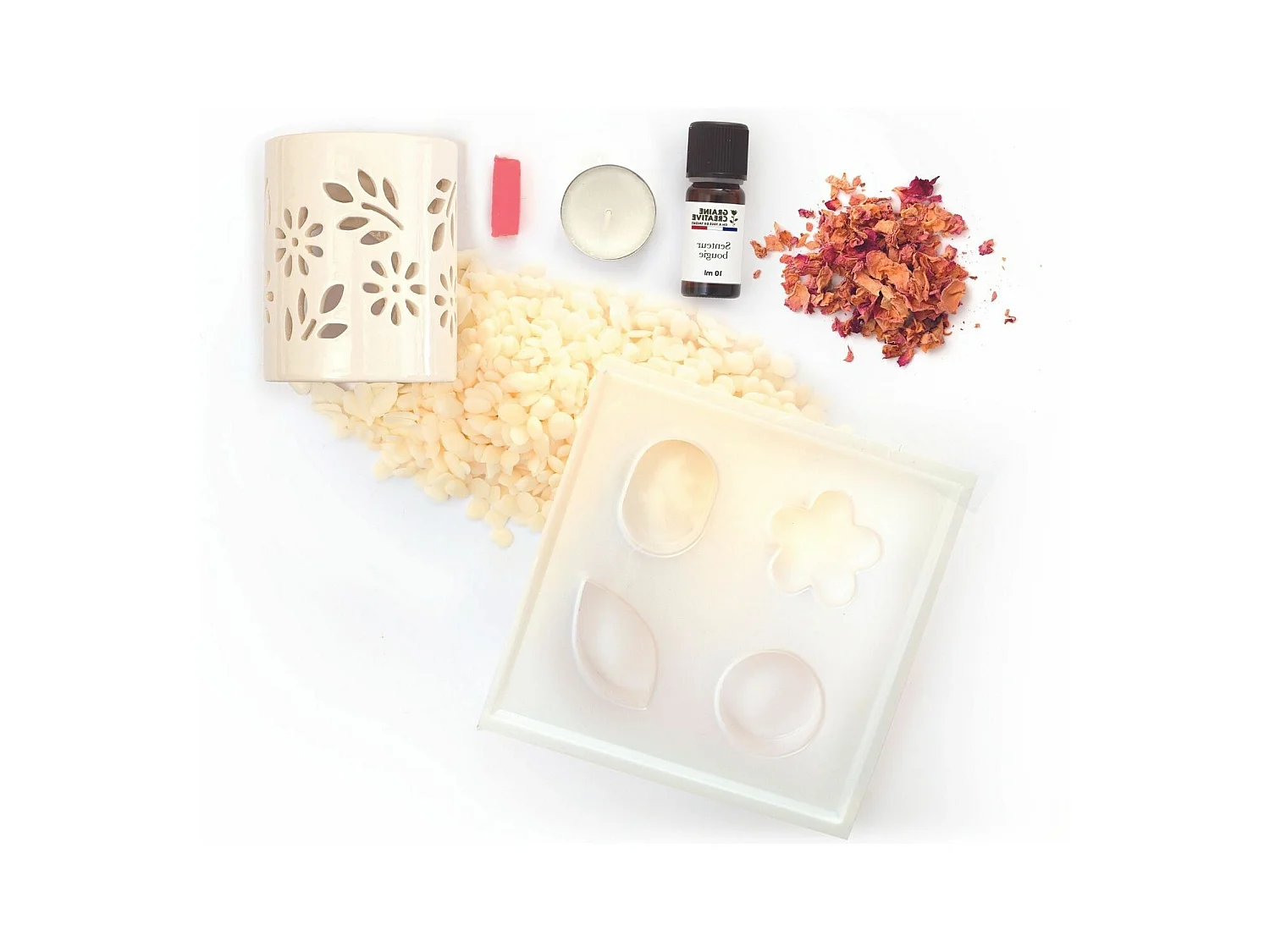Kit DIY - L'atelier fondant à bougies fleuries