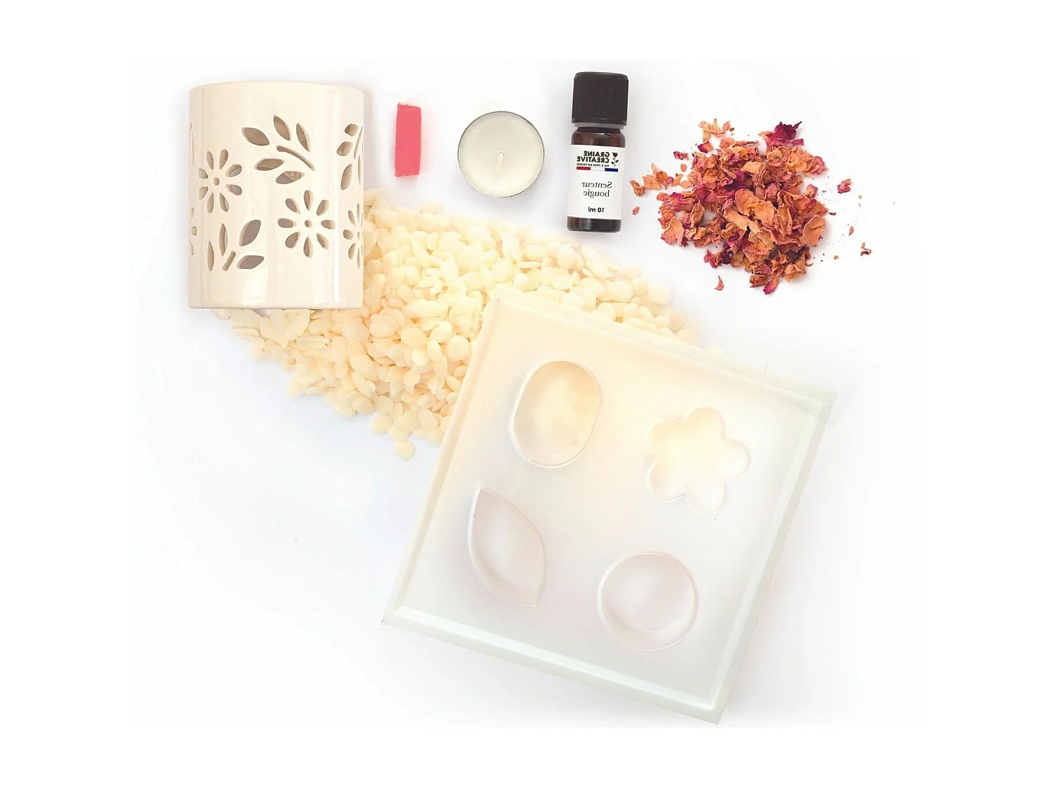 Kit DIY - L'atelier fondant à bougies fleuries