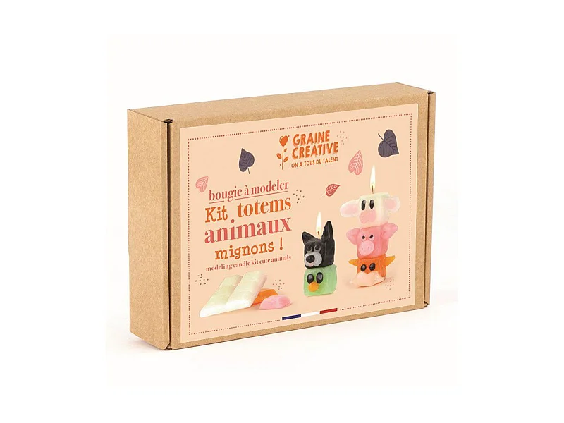Coffret pour enfants - Bougies à modeler - Les totems animaux