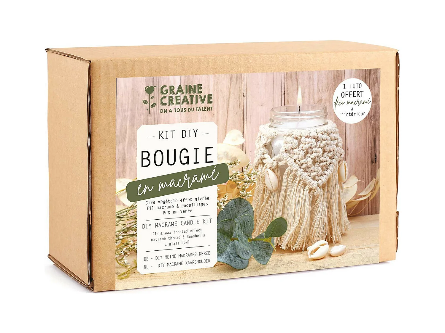 Bougie bohème en macramé à faire soi-même