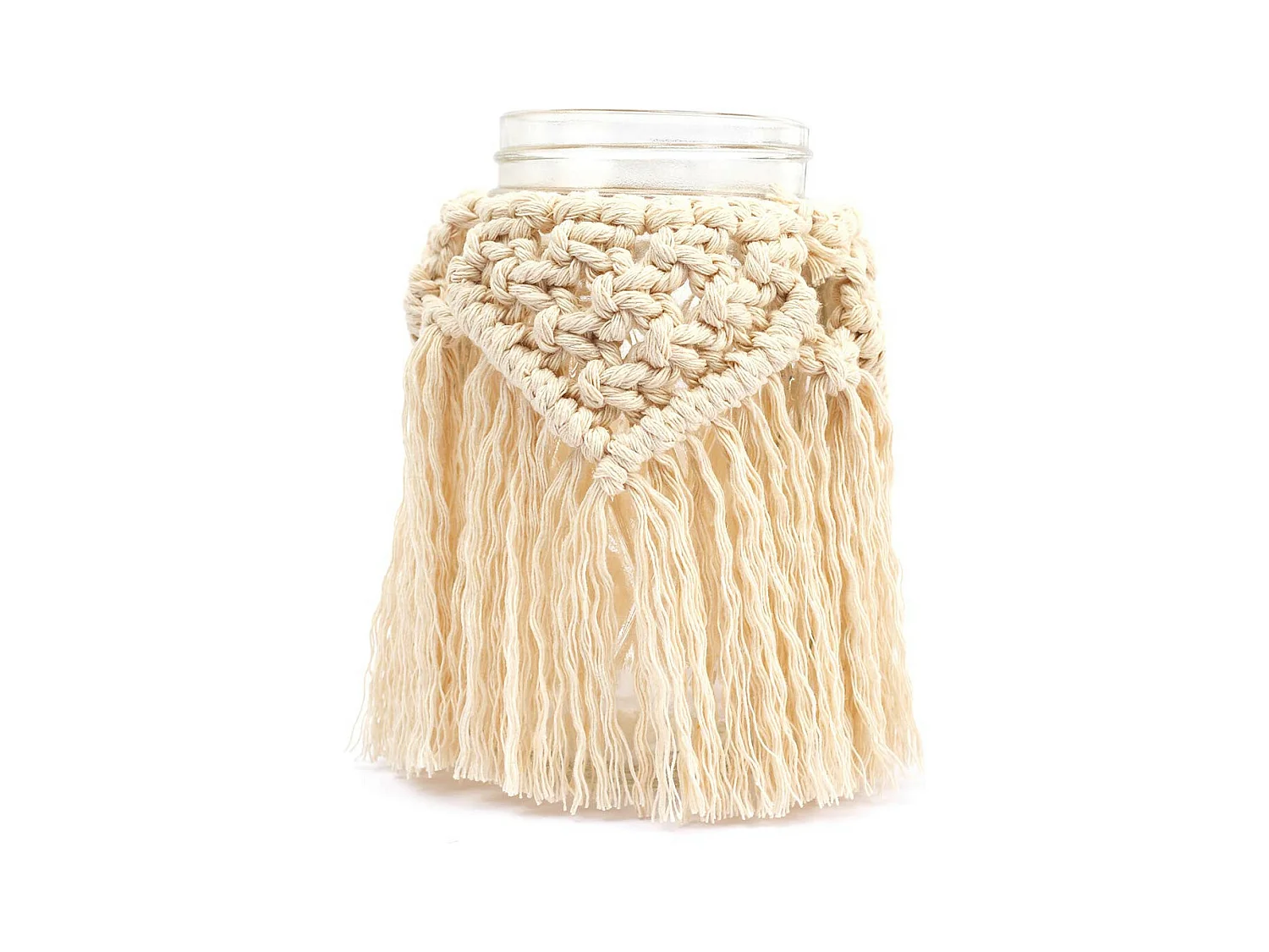 Boheemse Macramé Kaarsenset