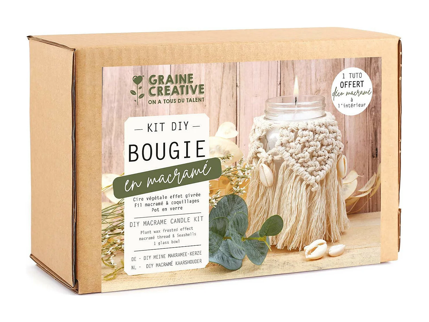 Bougie bohème en macramé à faire soi-même