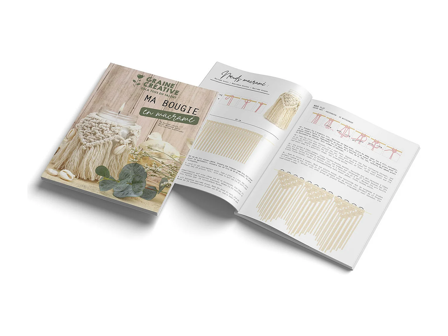 Bougie bohème en macramé à faire soi-même