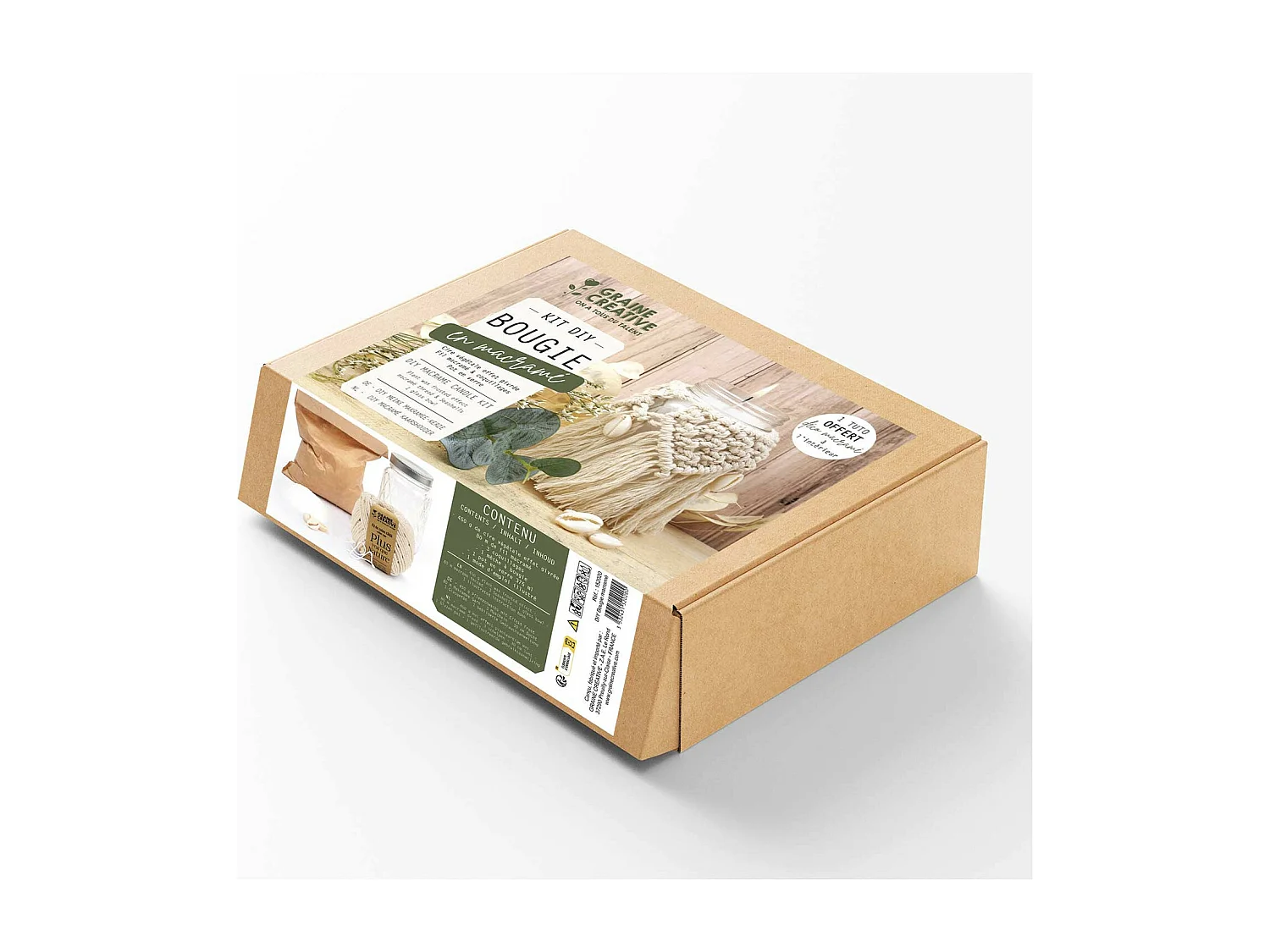 Bougie bohème en macramé à faire soi-même