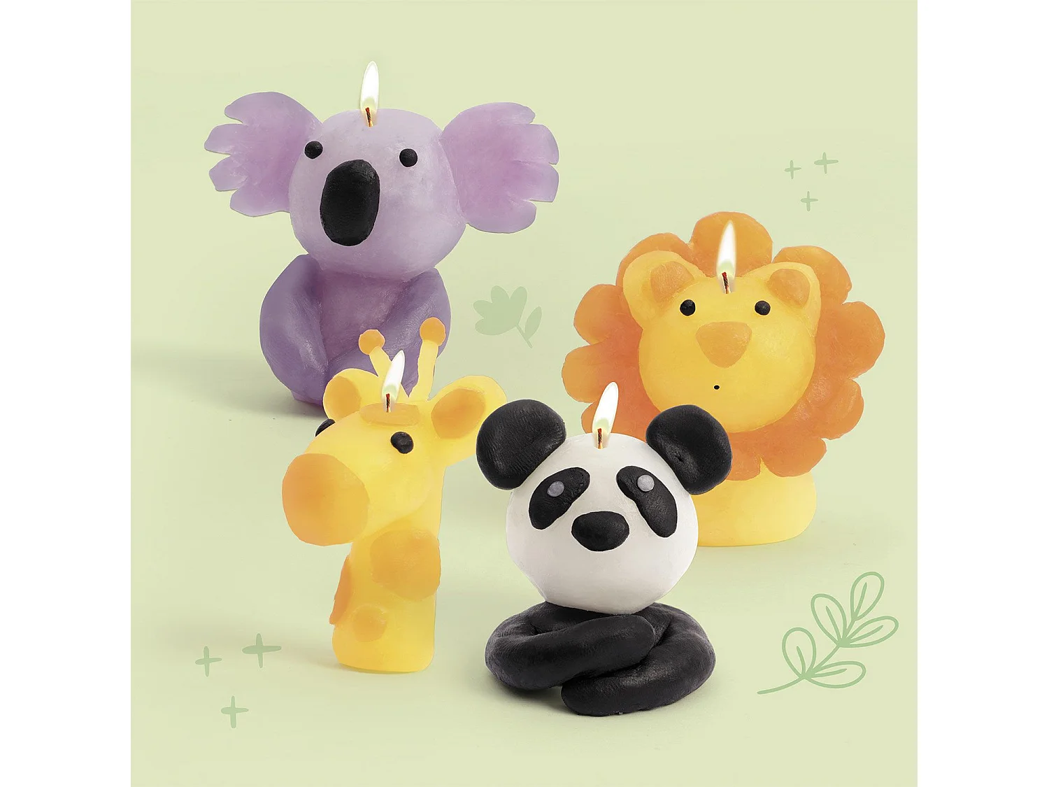 Coffret DIY bougies à modeler Animaux sauvages