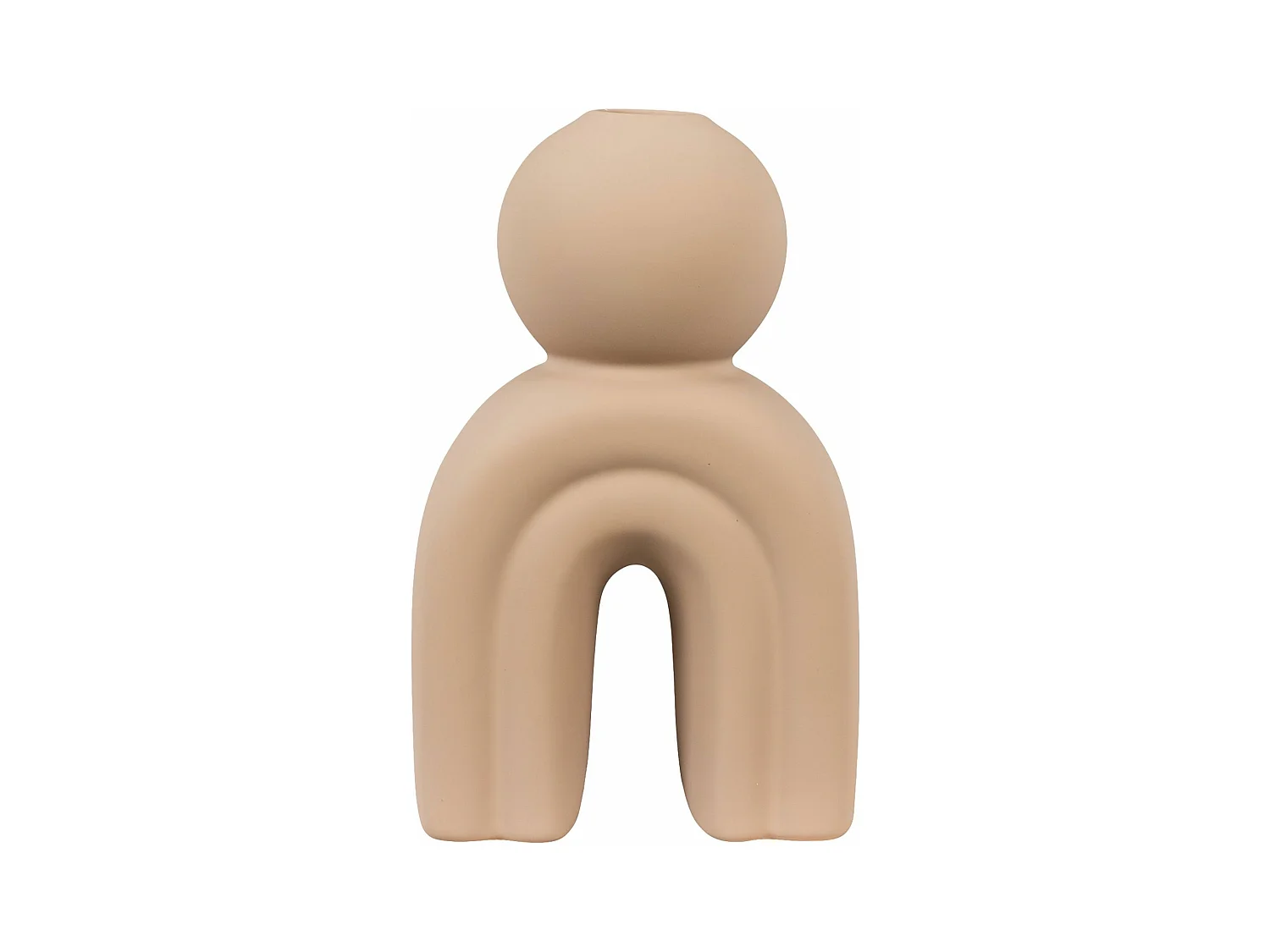 Gouveia Kandelaar keramiek bruin.