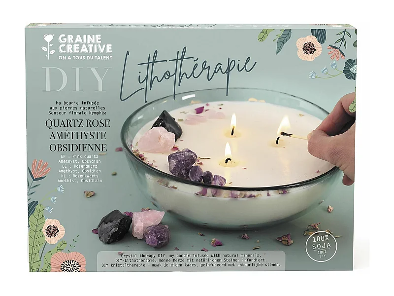 Bougie lithothérapie à faire soi-même