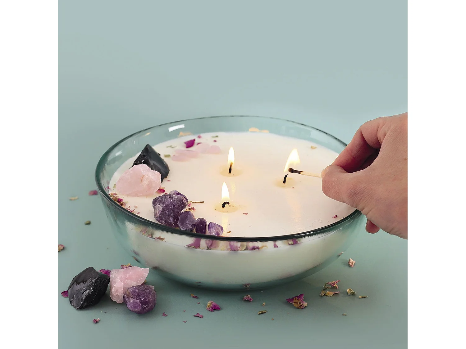 Bougie lithothérapie à faire soi-même