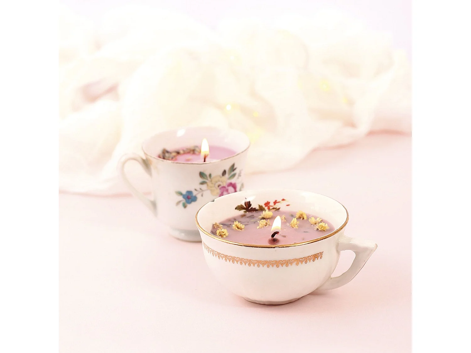 Coffret DIY bougies colorées et fleuries