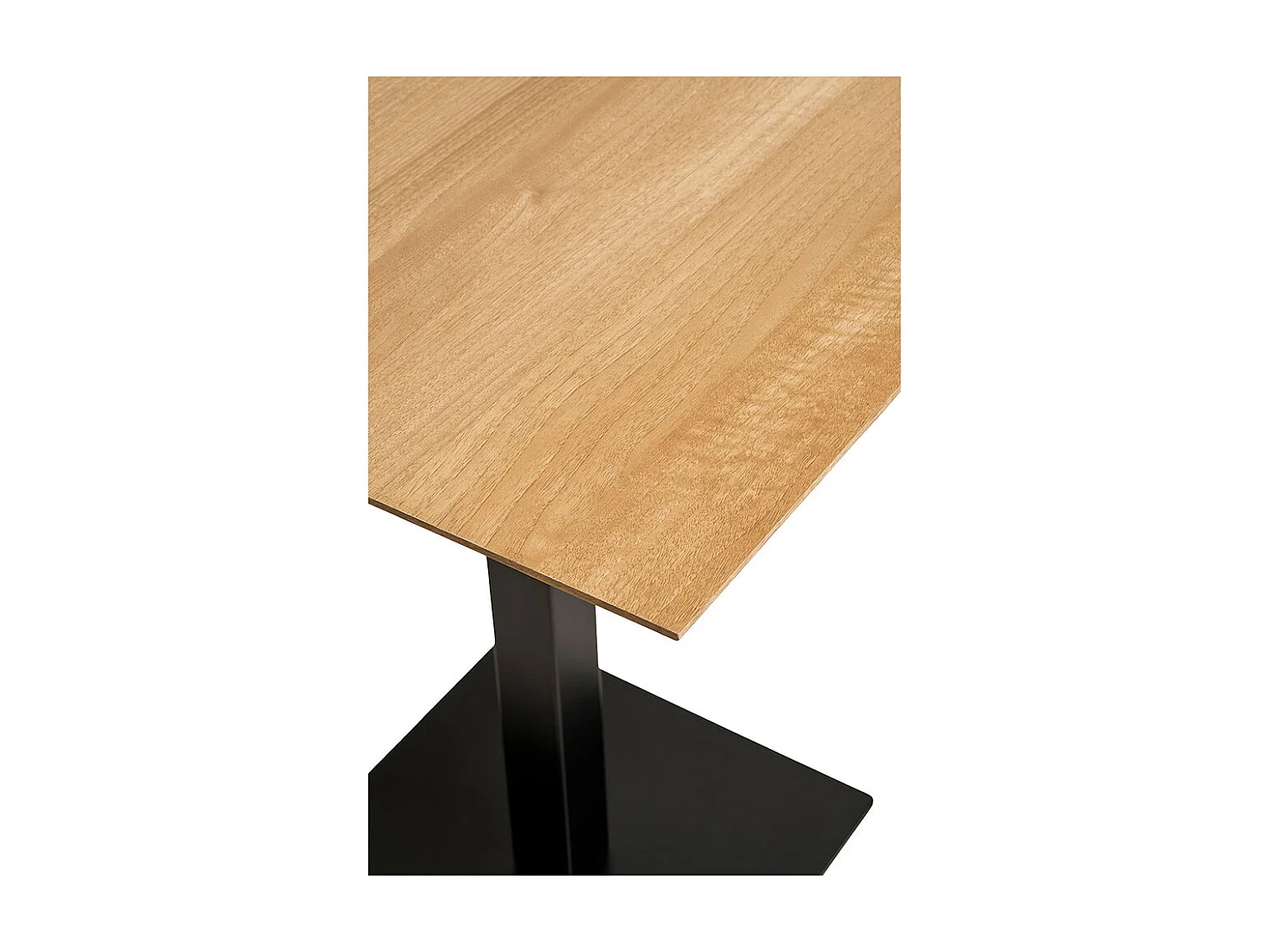 Saliou bartafel van wit en massief beukenhout-Kleur Beige