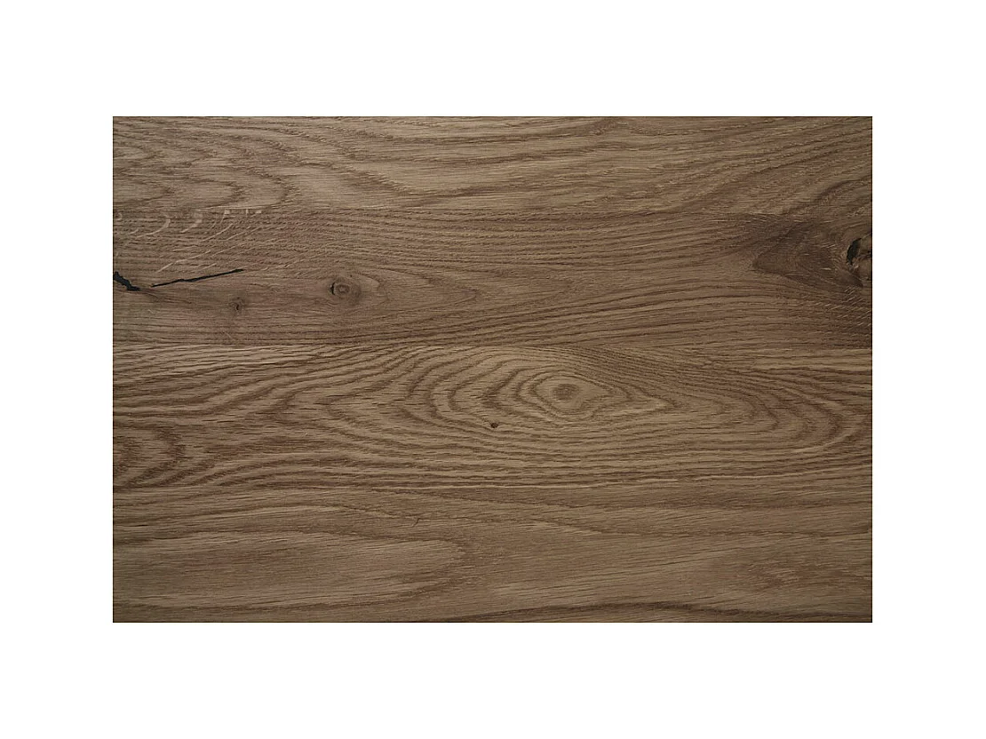 Mesa de centro de roble ahumado con base de metal negro 70 x 70 x 75 cm