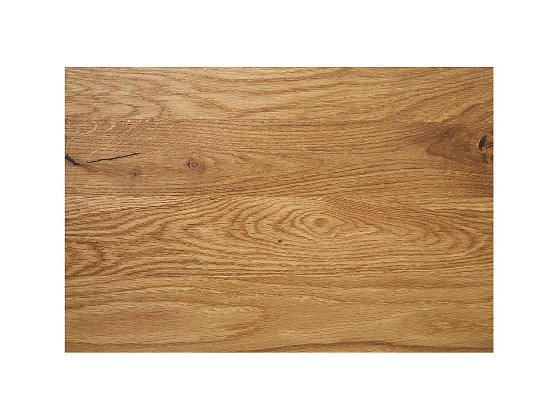 Mesa de centro de roble con base de metal negro 70 x 70 x 75 cm