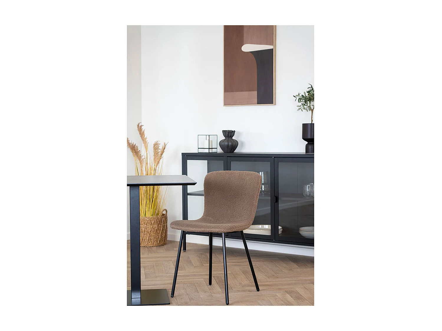 Table de café FANO 70cm – Bois clair ou noir – Design minimaliste-Noir