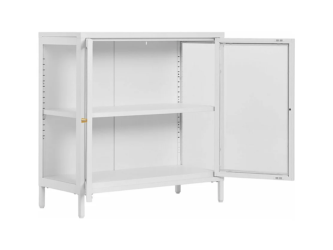 Dalby Sideboard 2 Glas Türen weiß.