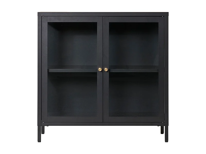 Dalby Sideboard 2 Glas Türen schwarz.