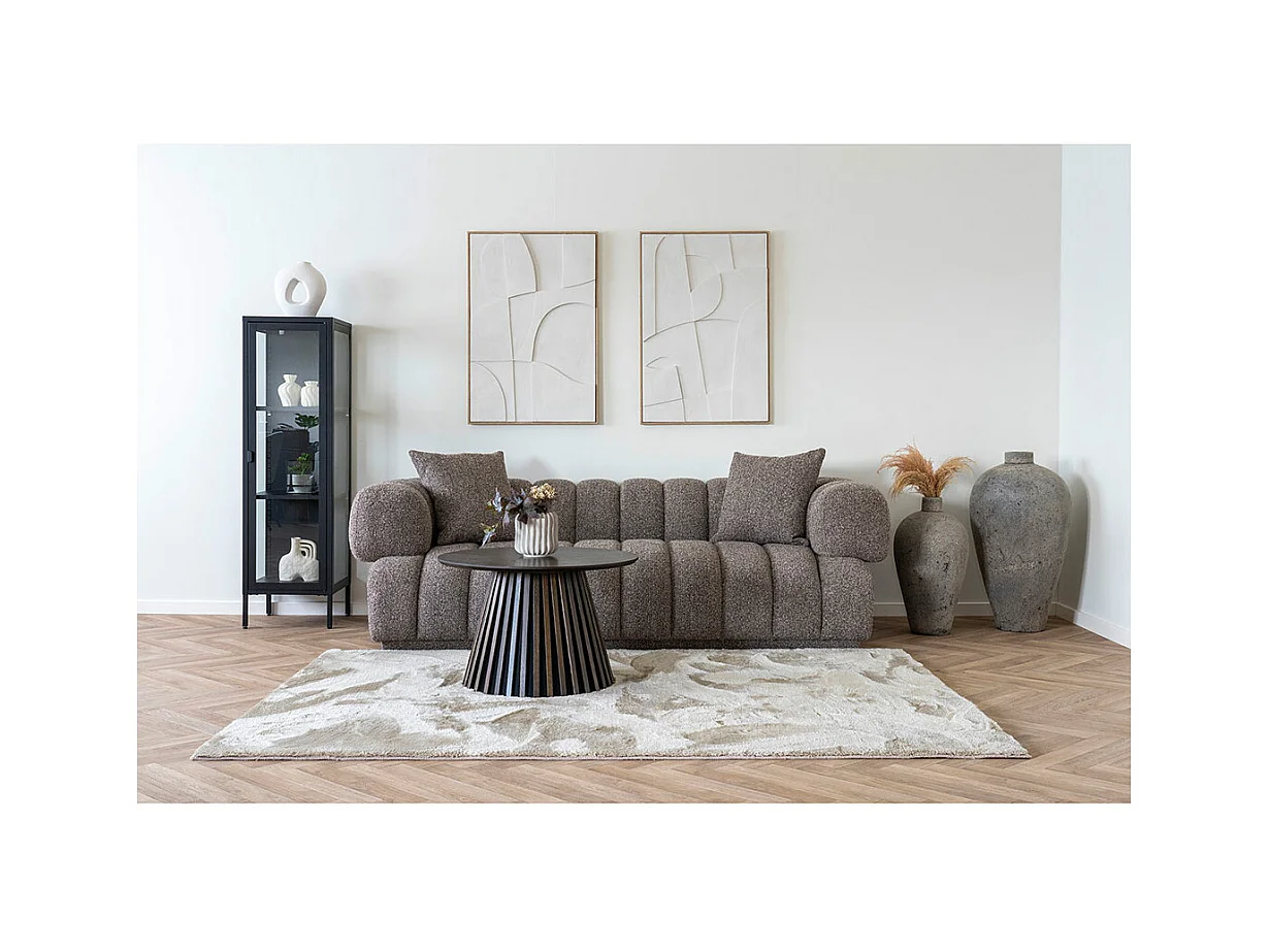 Brisbane vitrine 1 porte en verre noire.