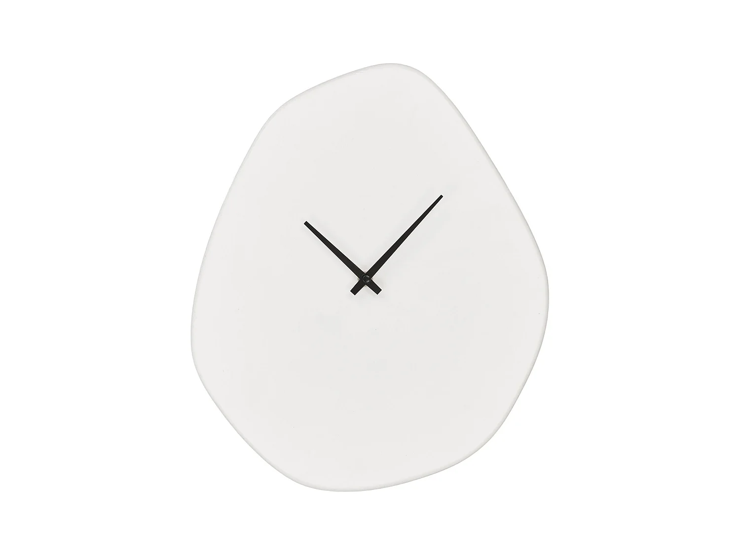 Horloge murale organique Vienna ciment blanc cassé 28 x 33 cm