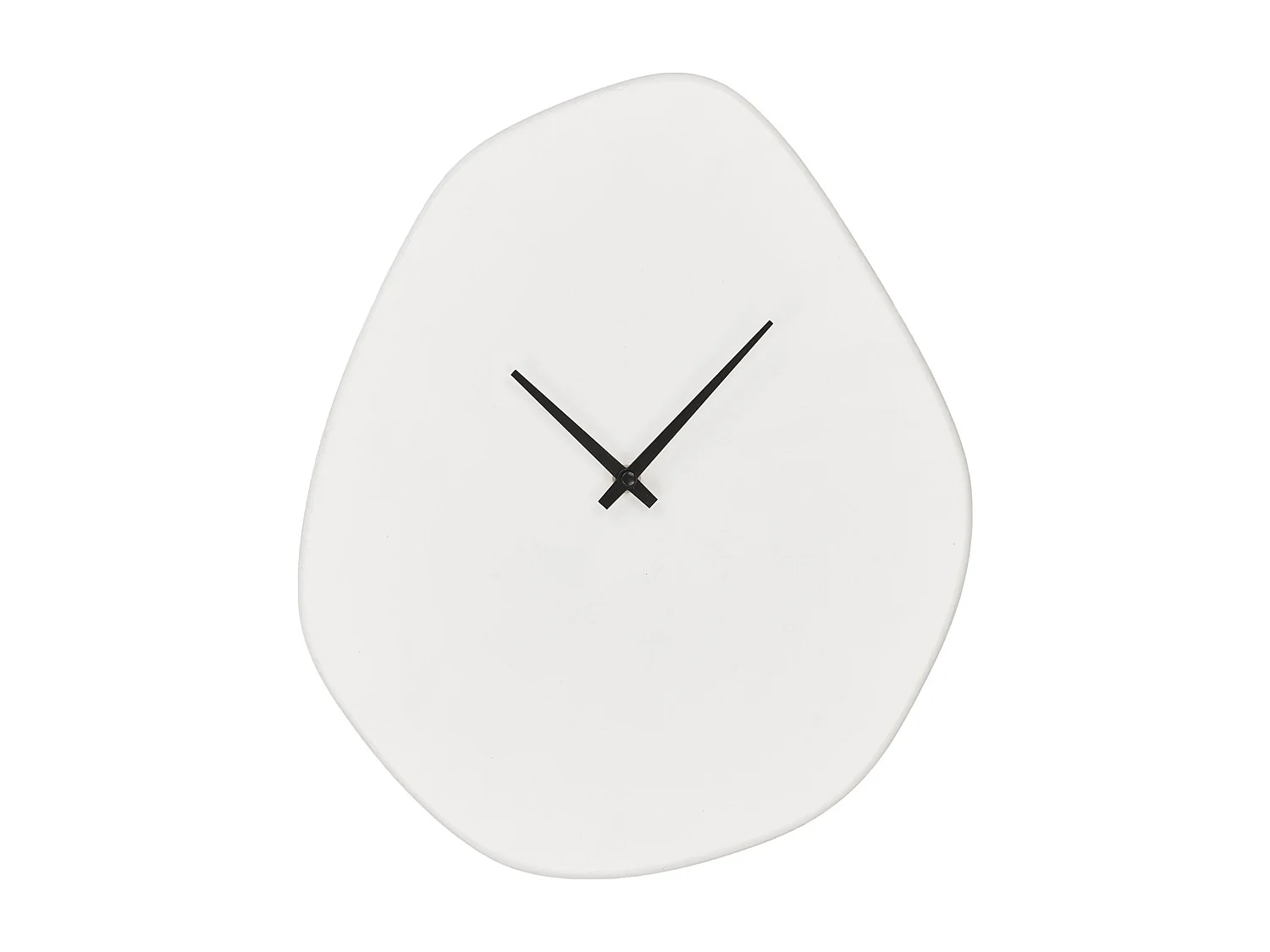 Horloge murale organique Vienna ciment blanc cassé 28 x 33 cm