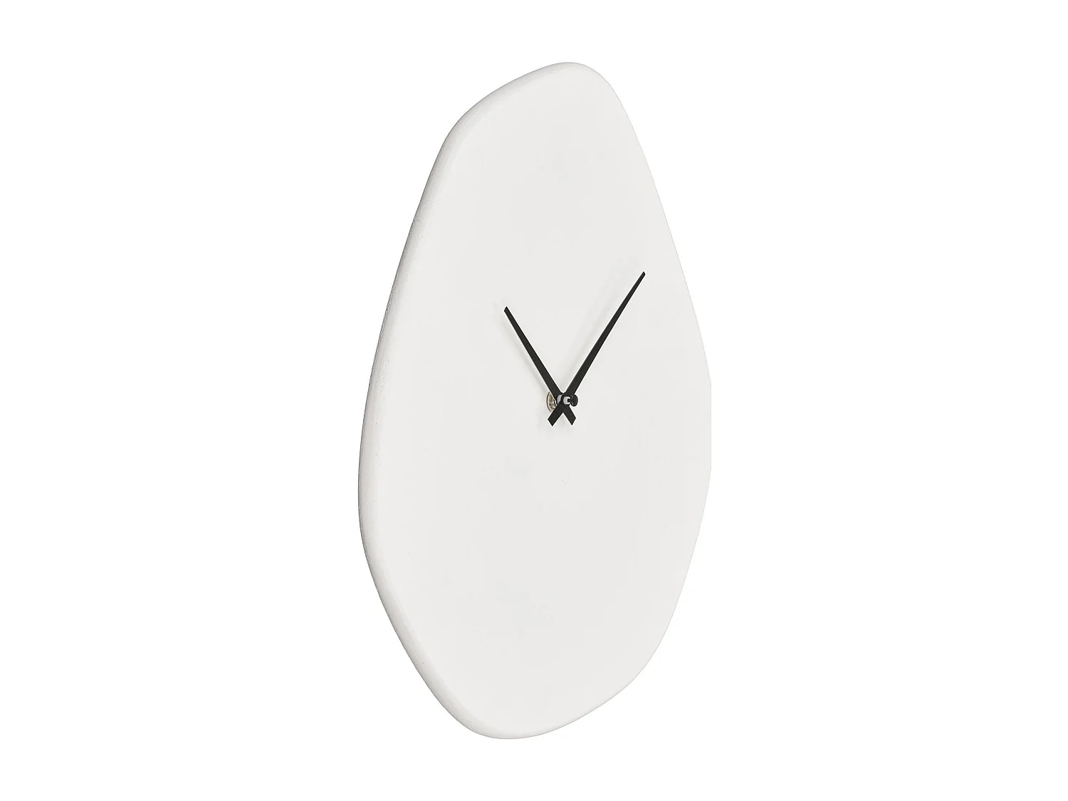Horloge murale organique Vienna ciment blanc cassé 28 x 33 cm
