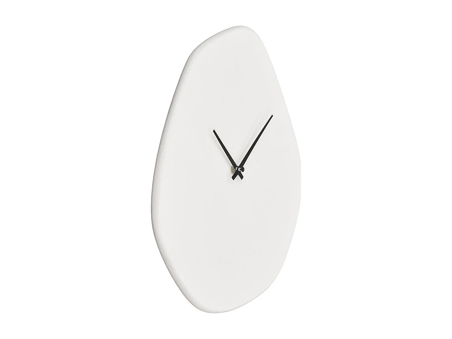 Reloj de pared orgánico de Viena, cemento blanquecino, 28 x 33 cm