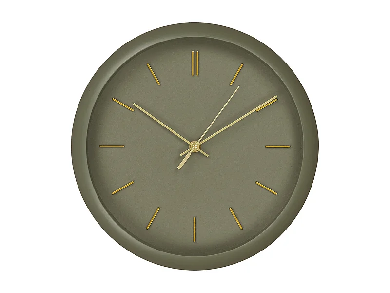 Rossano horloge murale silencieuse Ø30cm verte.