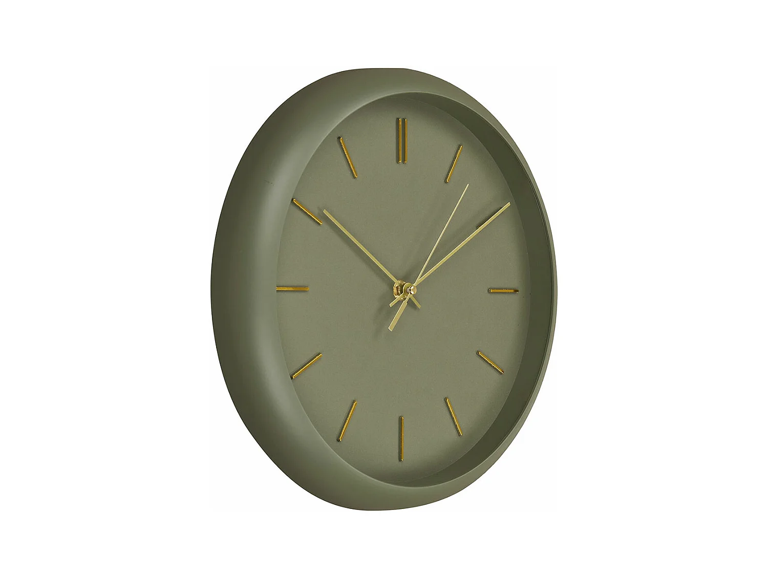 Rossano horloge murale silencieuse Ø30cm verte.