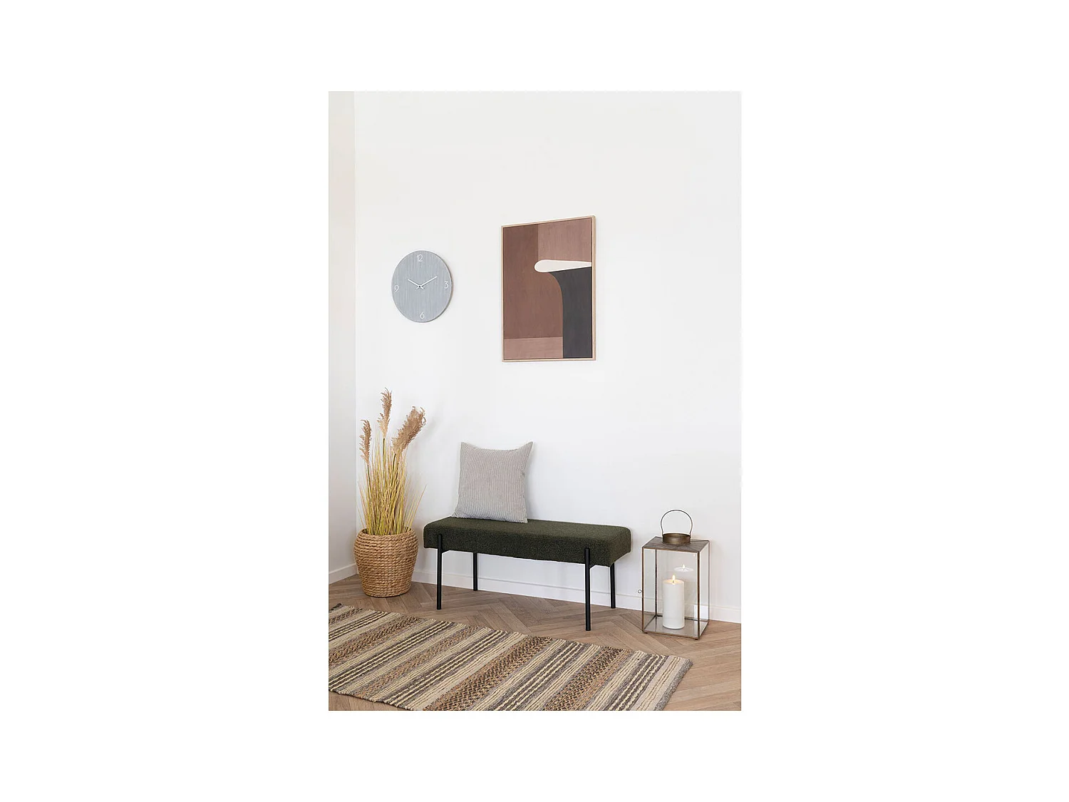 Ravenna Wandklok geruisloos Ø40 lichtgrijs.