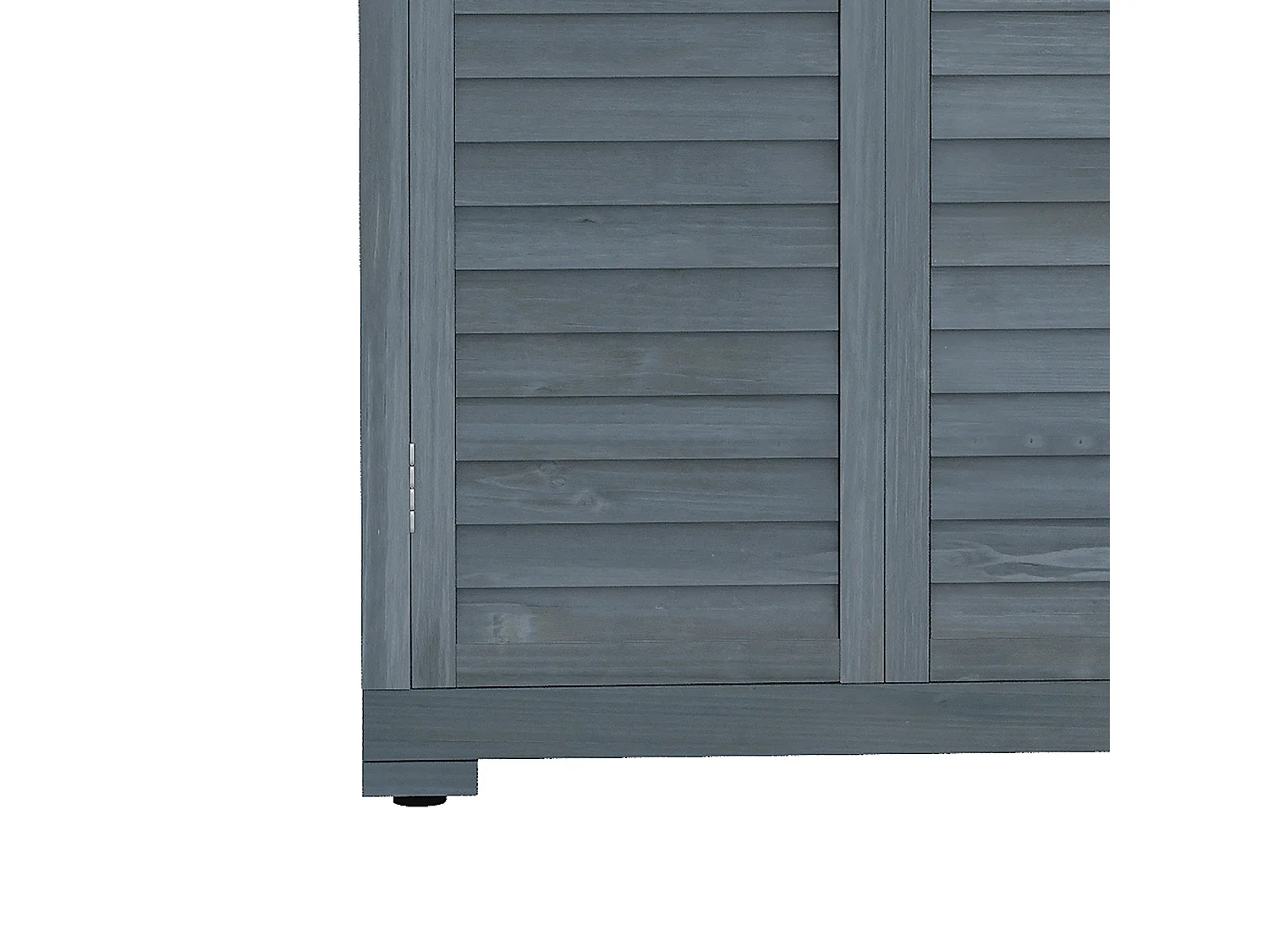 Armário de Jardim de Madeira Outsunny 87x46,5x160 cm com 2 Portas e 2 Prateleiras para Armazenamento Exterior