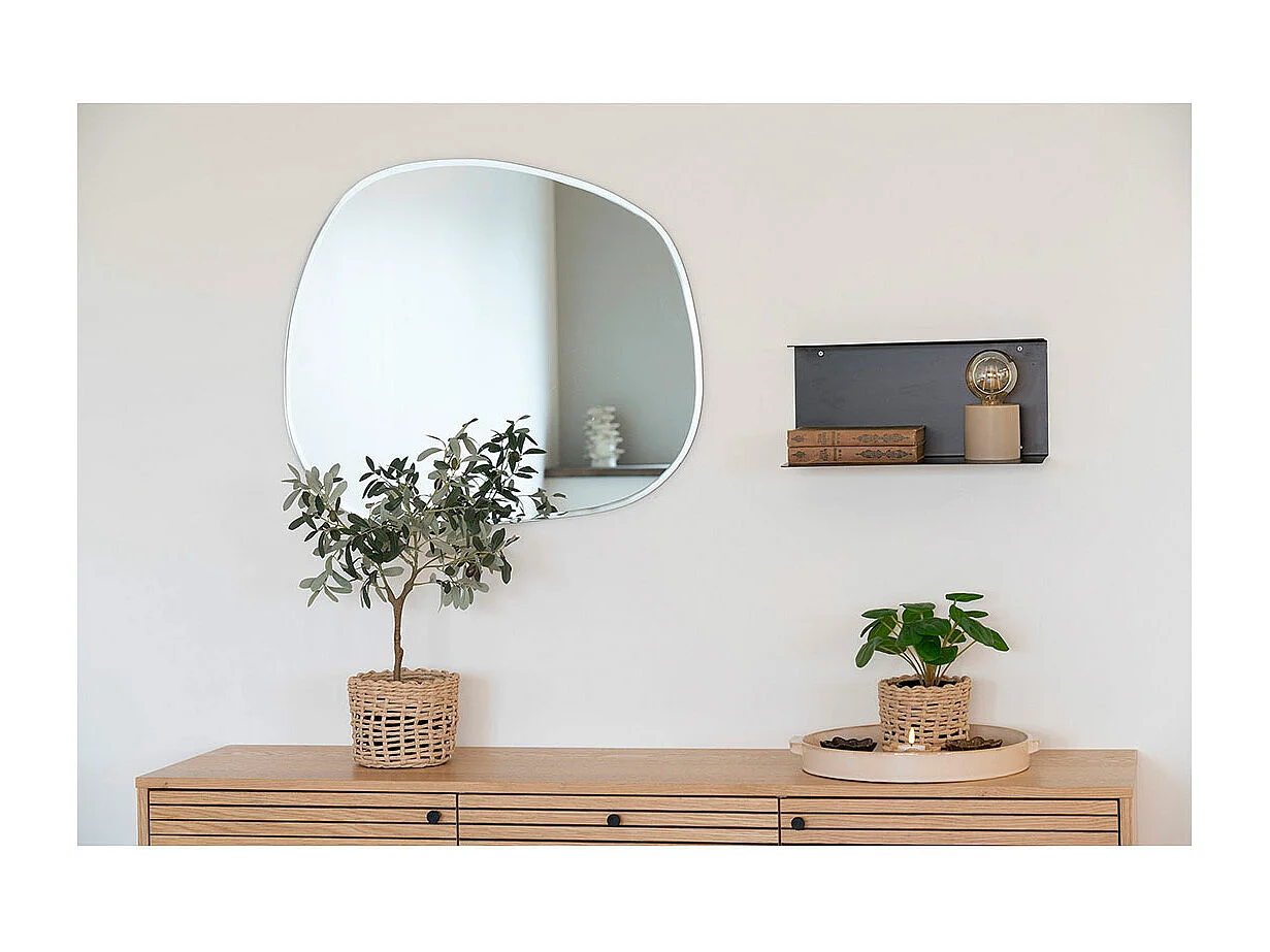 Lille Wandregal 40x18x18cm schwarz.